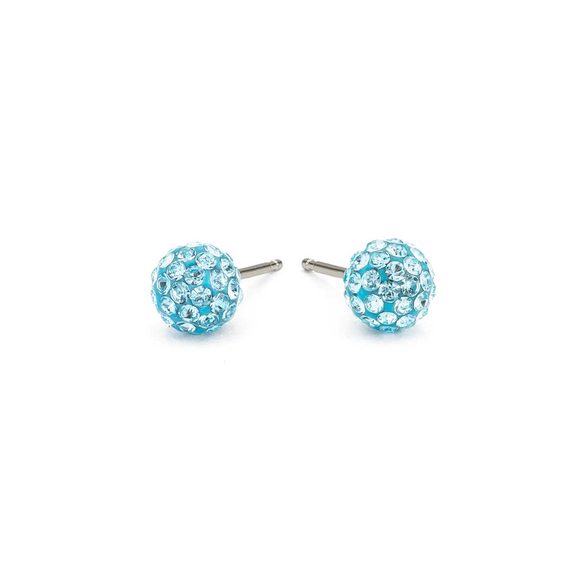 Medium Aqua Pave Earrings