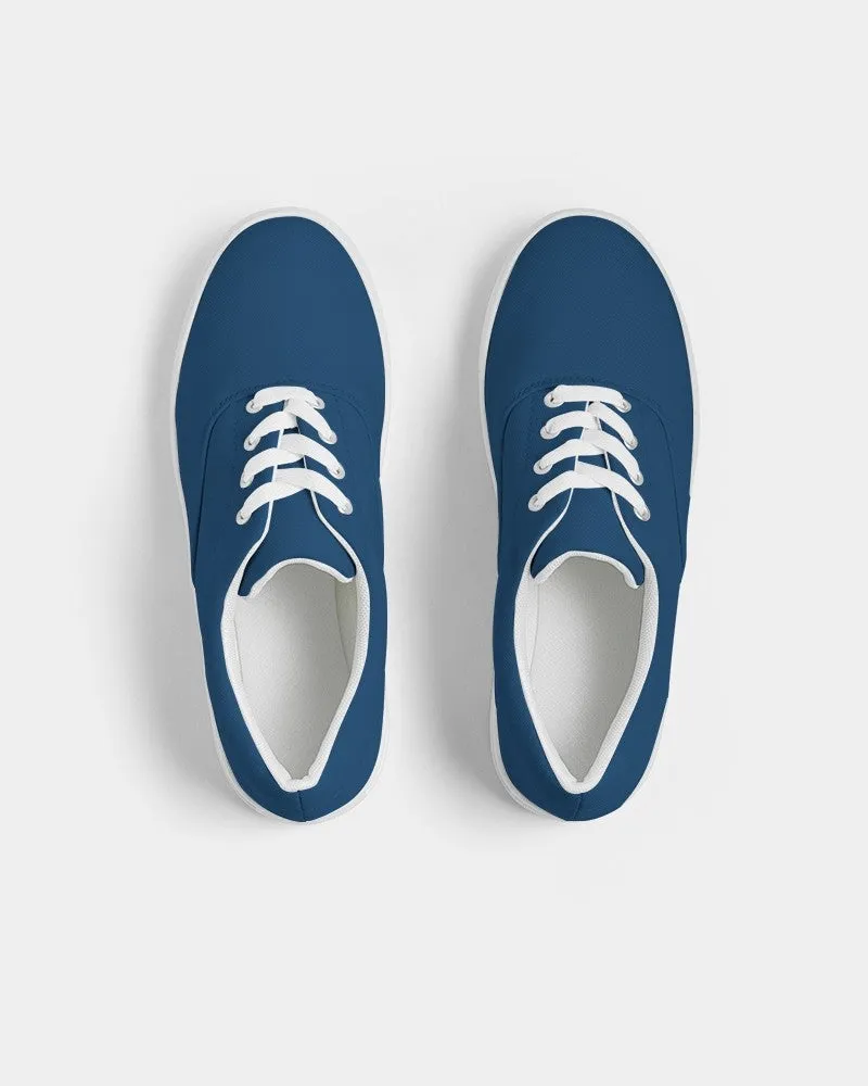 Medium Dark Blue Men's Canvas Sneakers | Men's | Medium Dark Pure Blue | C100M50Y0K60