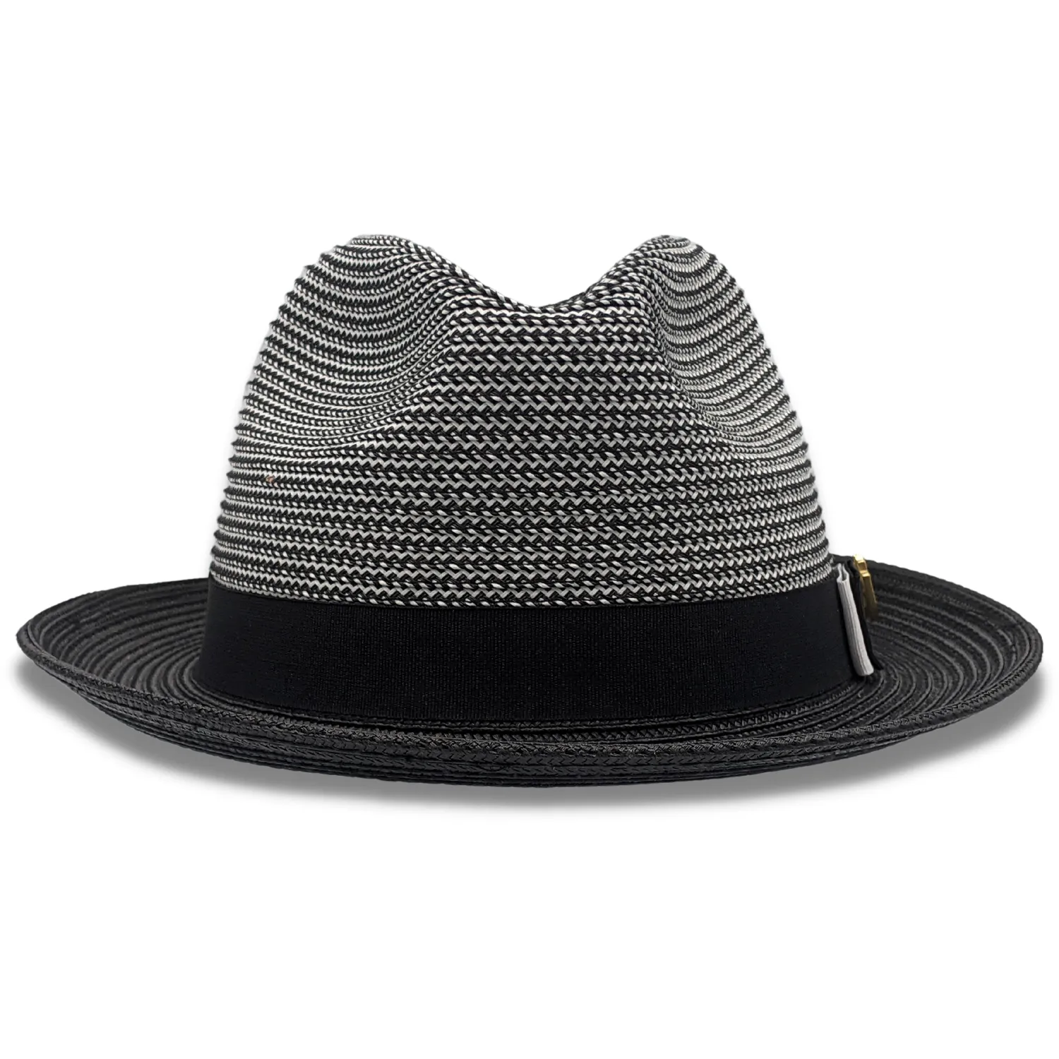 Montique Landon Two-Toned Polybraid Straw Fedora