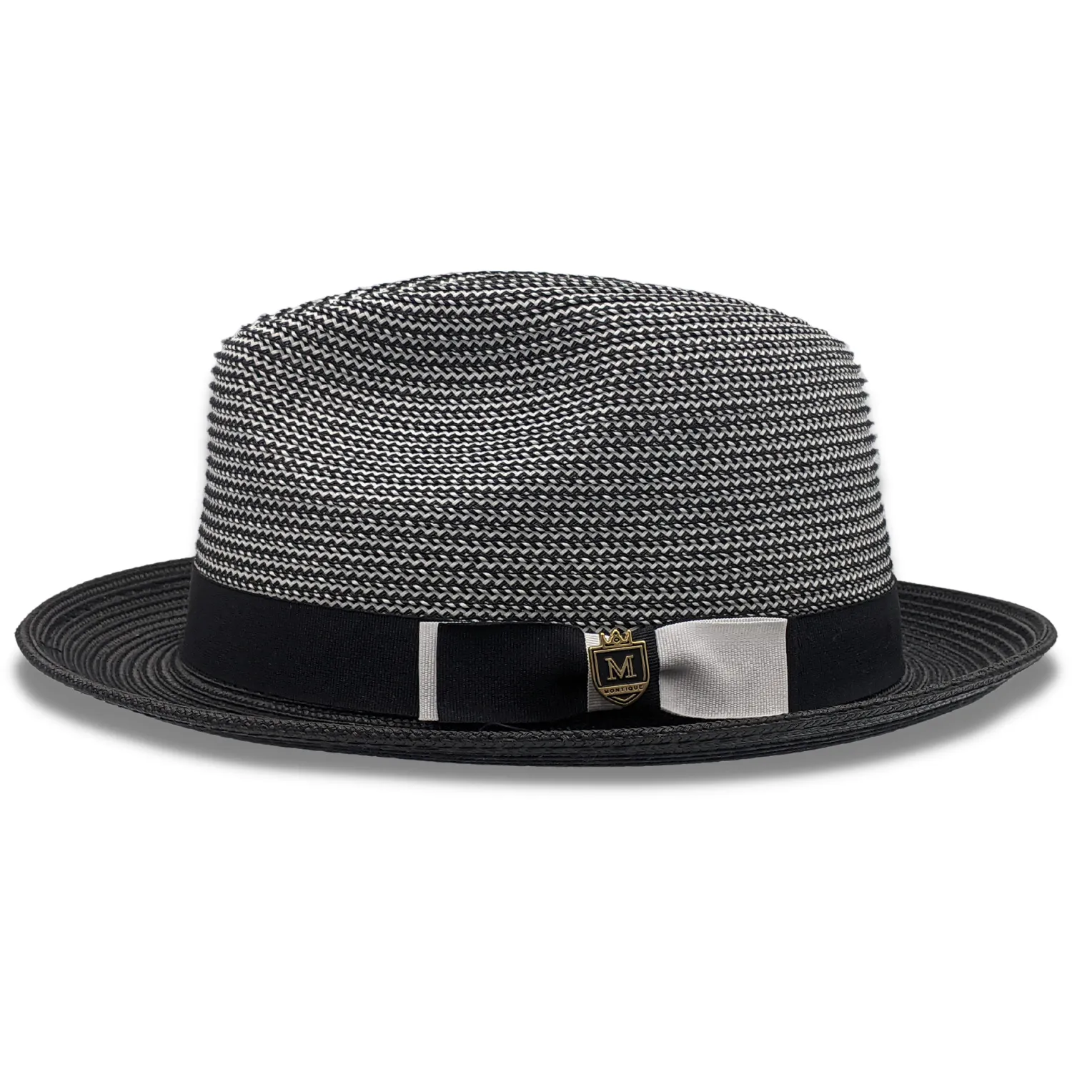 Montique Landon Two-Toned Polybraid Straw Fedora