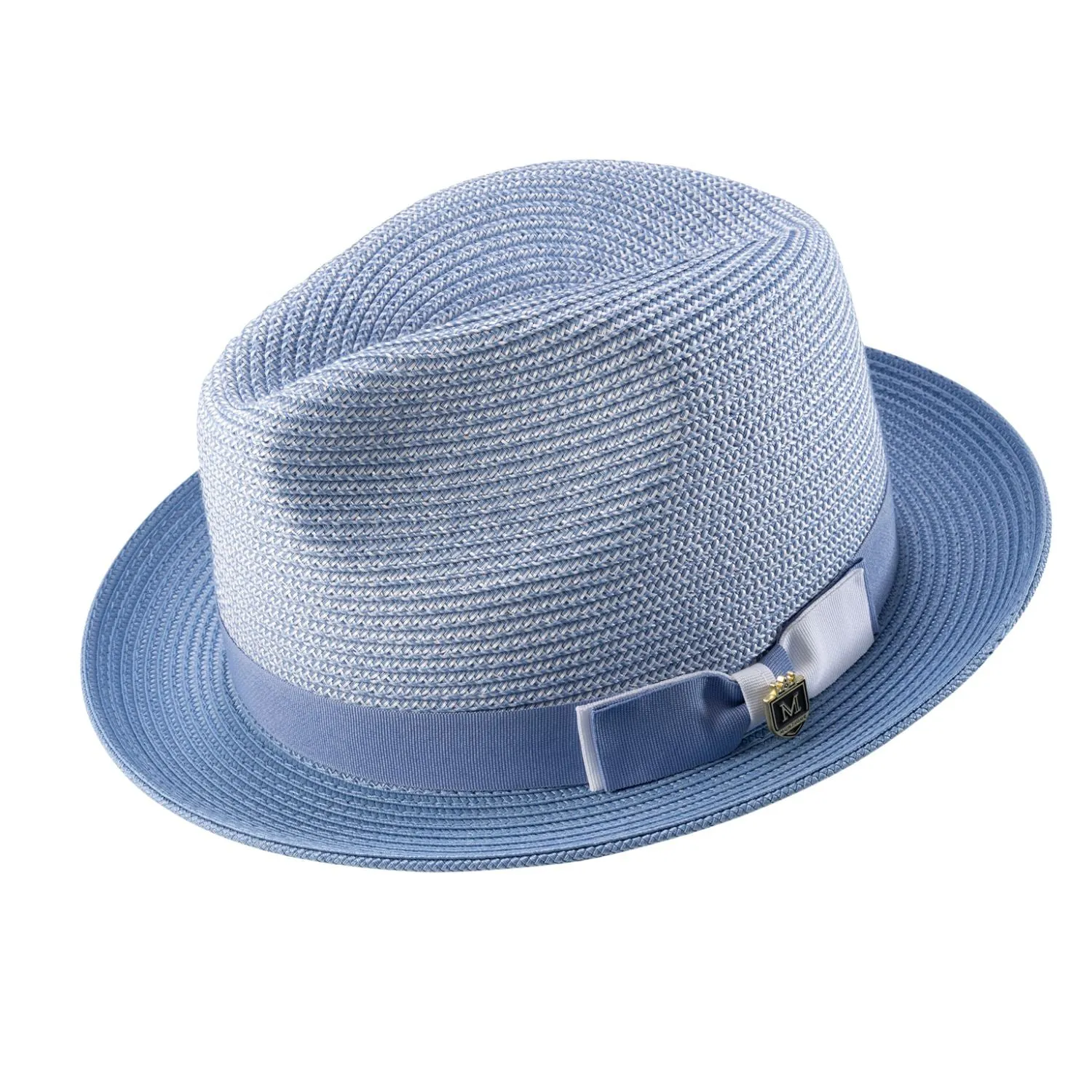 Montique Landon Two-Toned Polybraid Straw Fedora