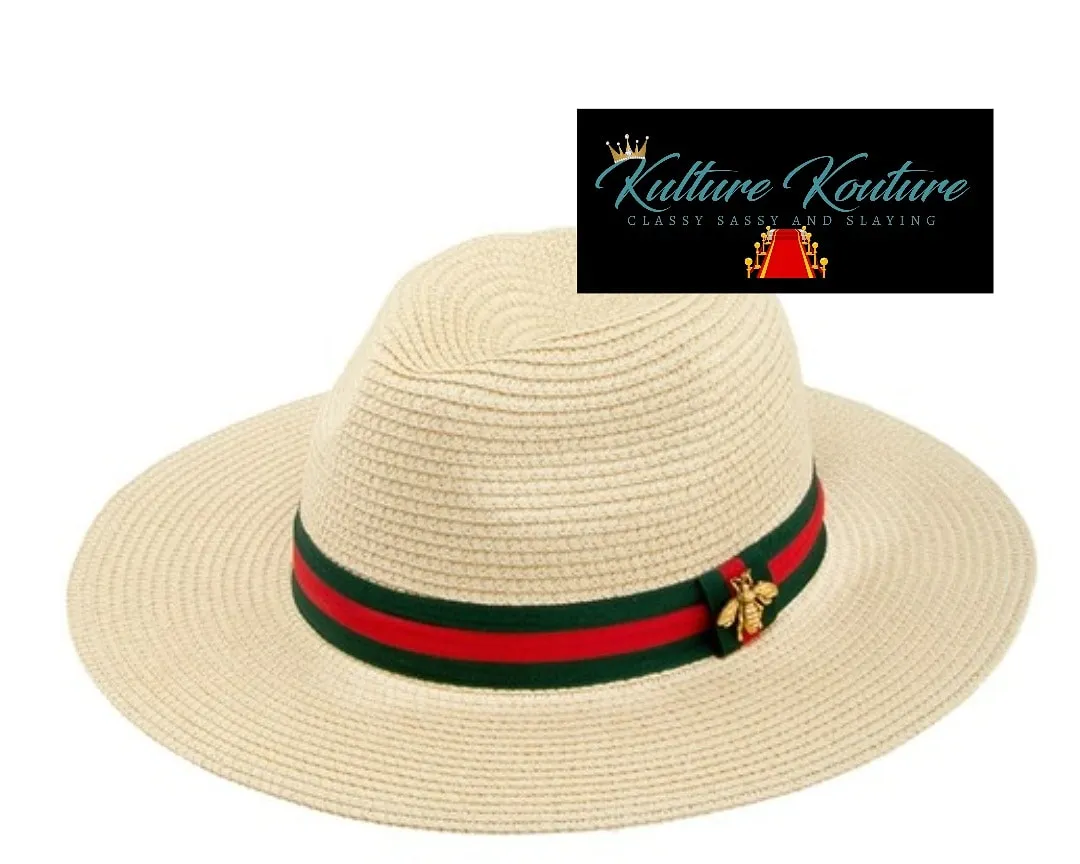 Natural Straw Fedora Hat