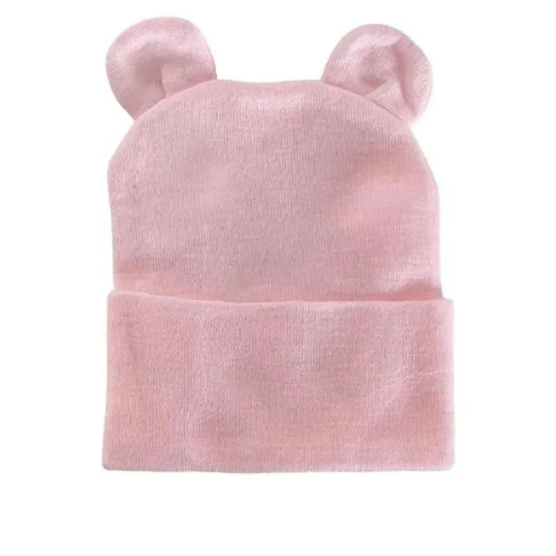 Newborn Knitted Bear Ear Hat