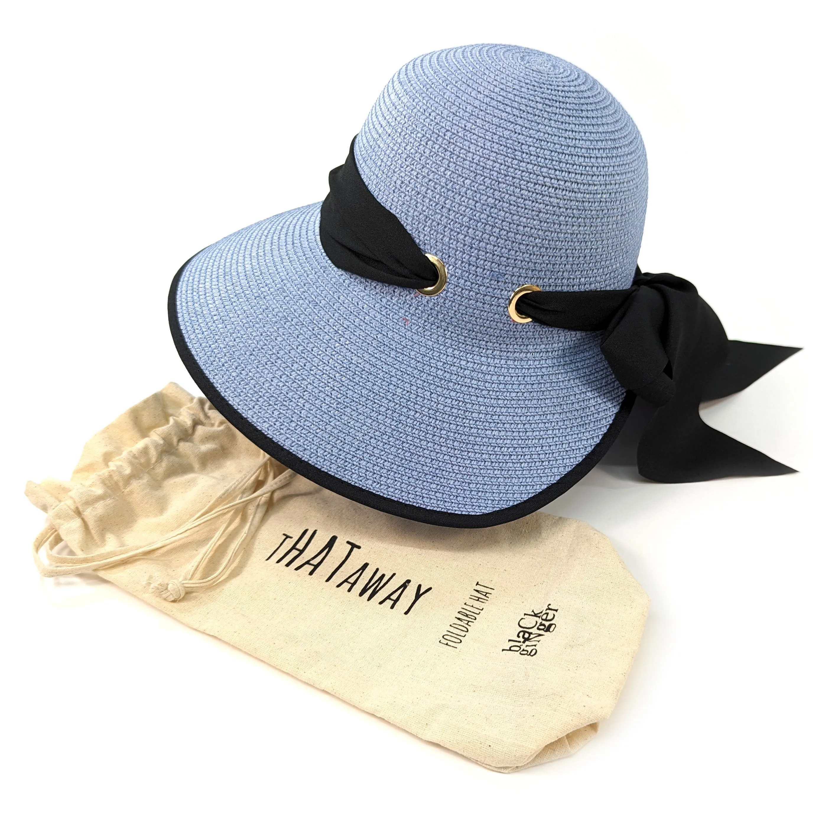 Open Back Multiway Foldable Hat - Denim Blue