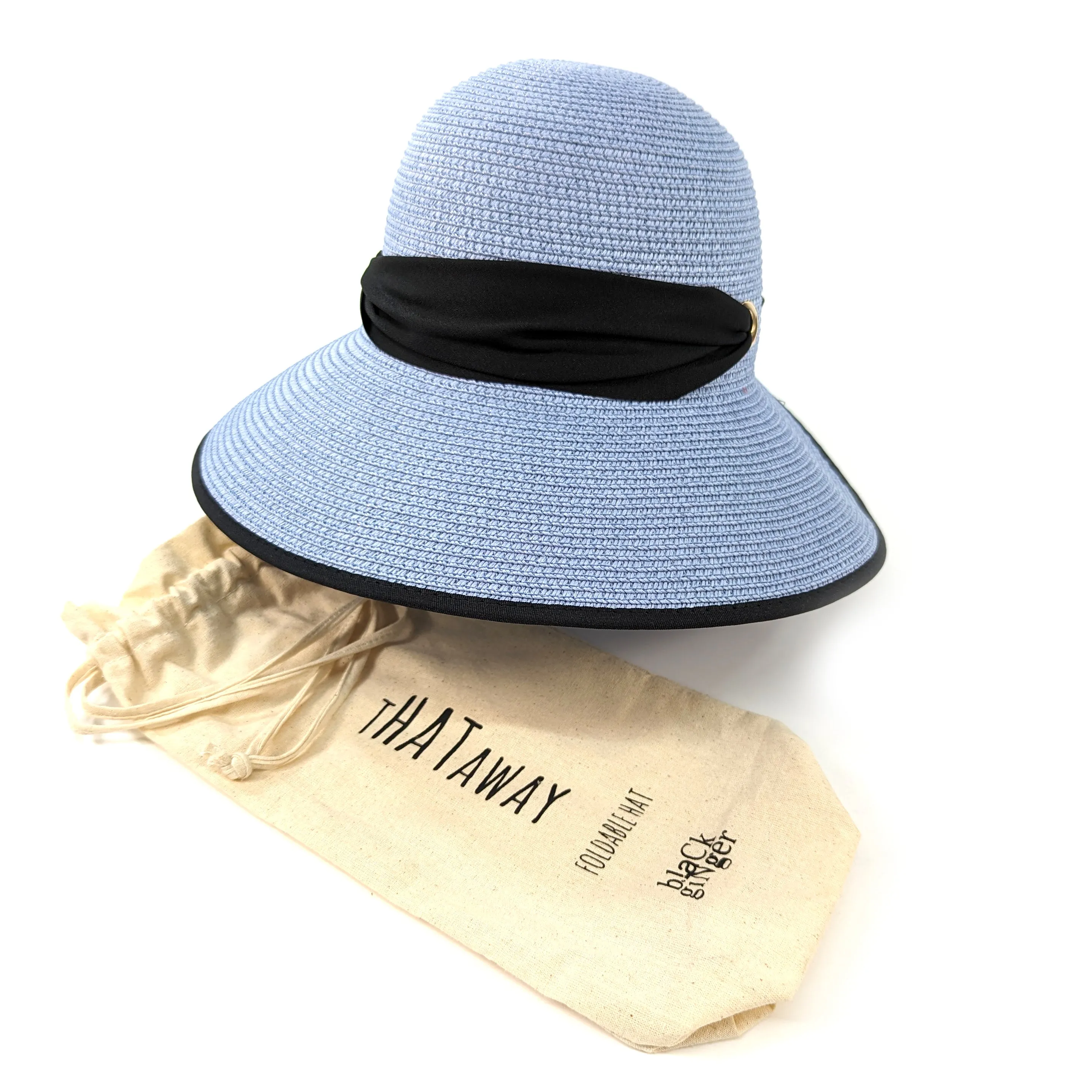 Open Back Multiway Foldable Hat - Denim Blue