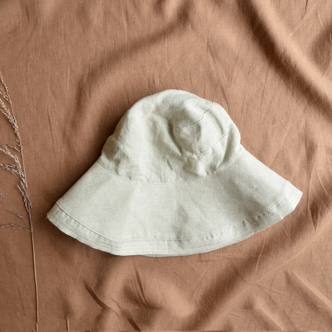 Organic Linen Wide Brim Hat (Child-Adults)