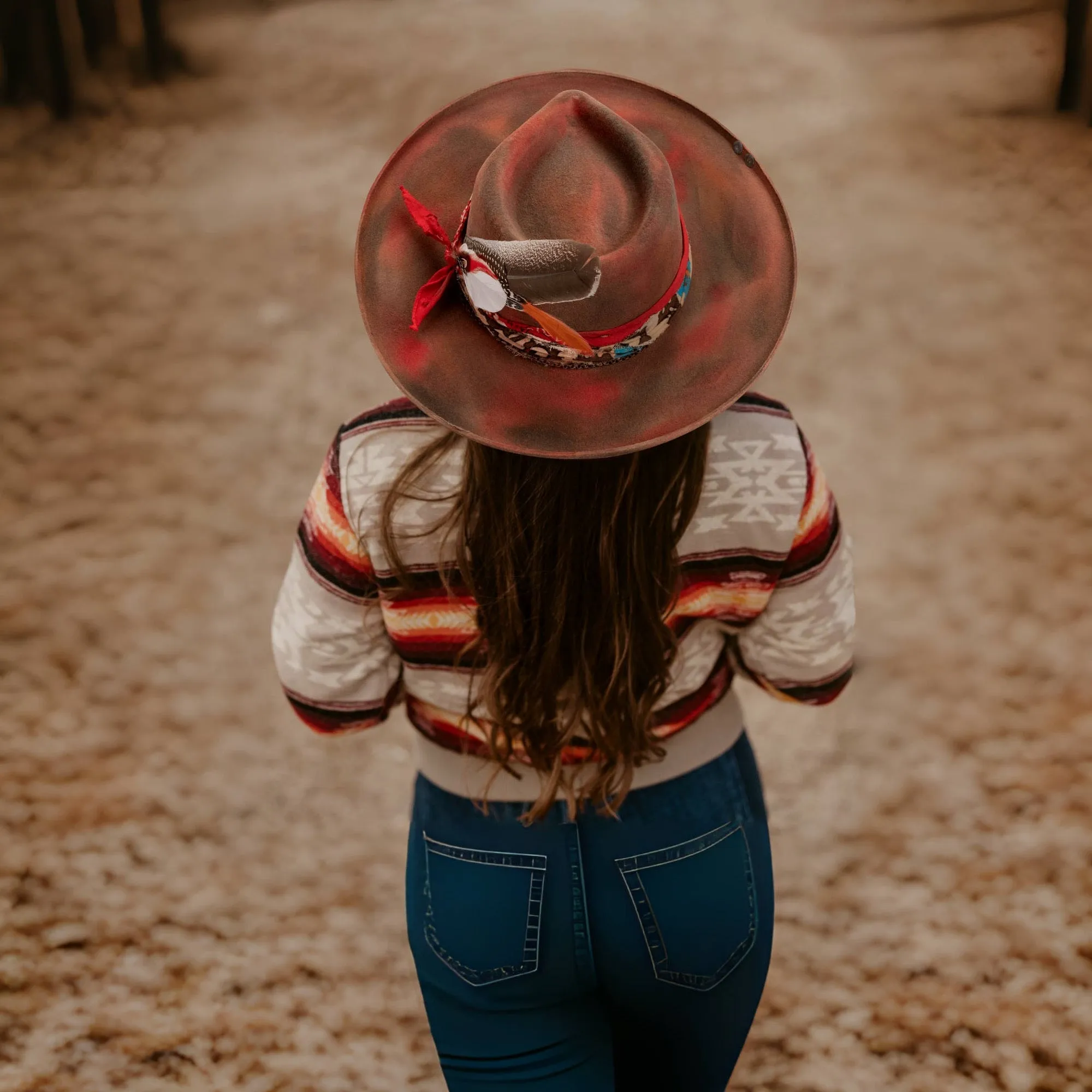 Phoenix - Fashionable Handcrafted Distressed Fedora Hat