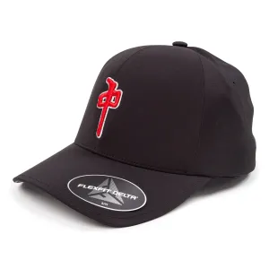 RDS Flexfit Delta  OG Puffy Hat, Black Red