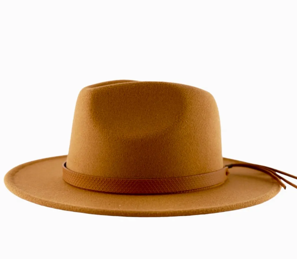 Rivet Fedora - Dark Tan