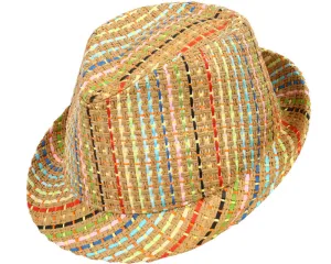 Salinas Multicolor Straw Fedora