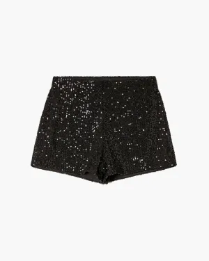 Selora – Sequin details – Velvet party shorts