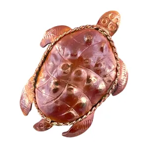 Small Copper Turtle Pendant