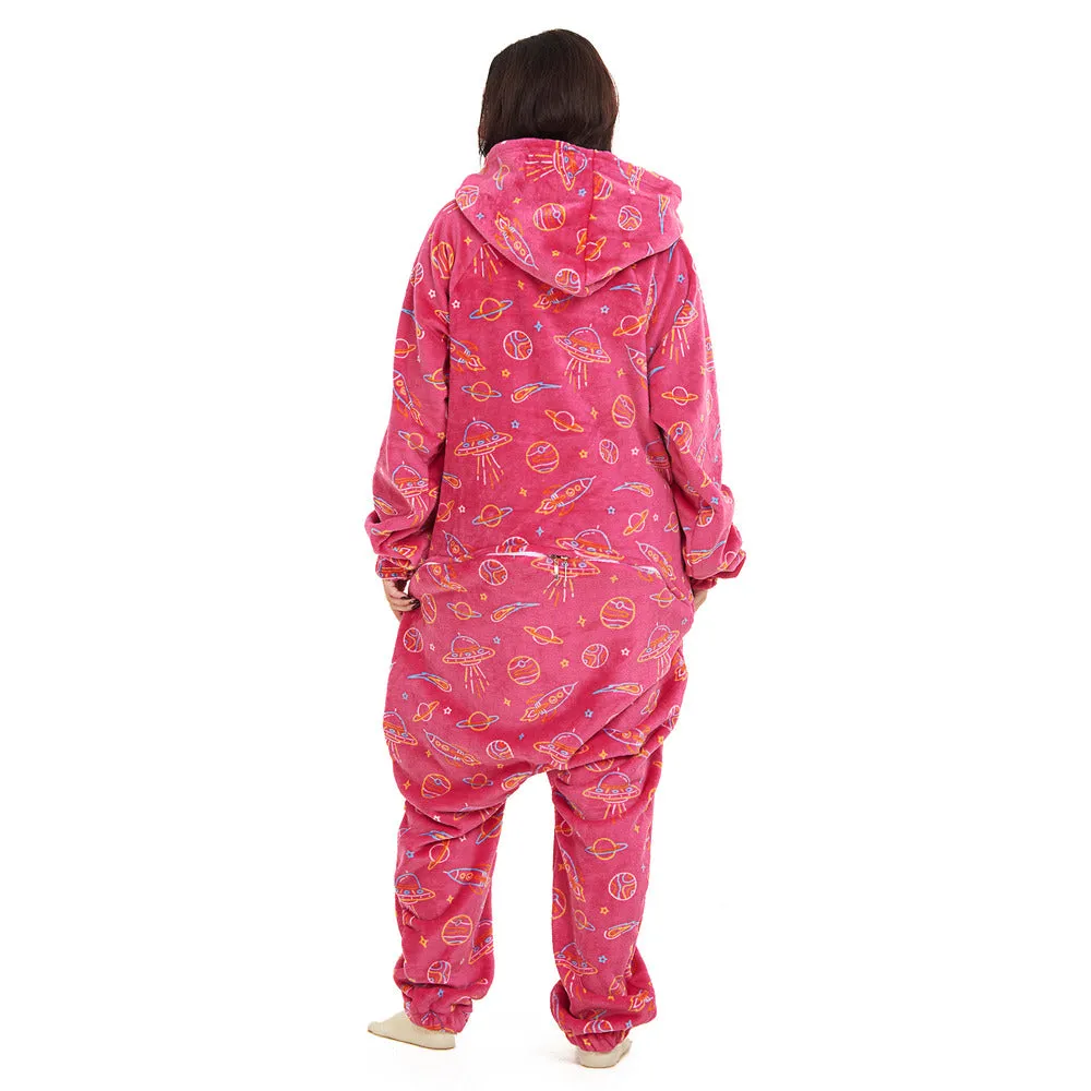 Snuggs Blanket Onesie Fuchsia Space