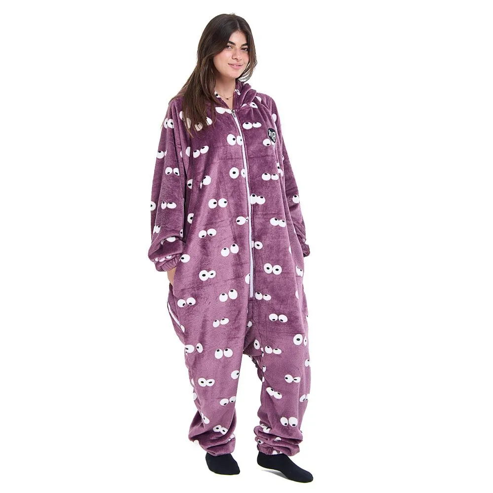 Snuggs Blanket Onesie Mauve Eyes