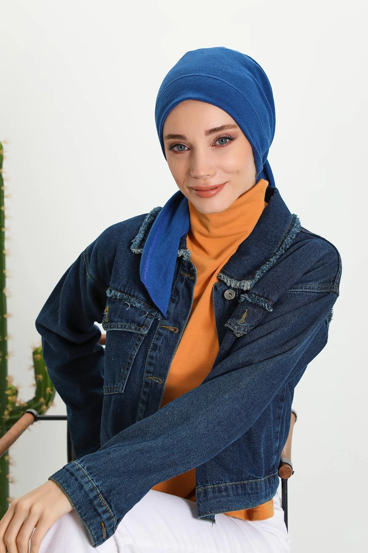 Stylish Ribbed Instant Turban Bonnet for Women, Stretchable Polyviscose Hijab Turban Bonnet, Easy Wear Instant Turban Bandana,B-45RB