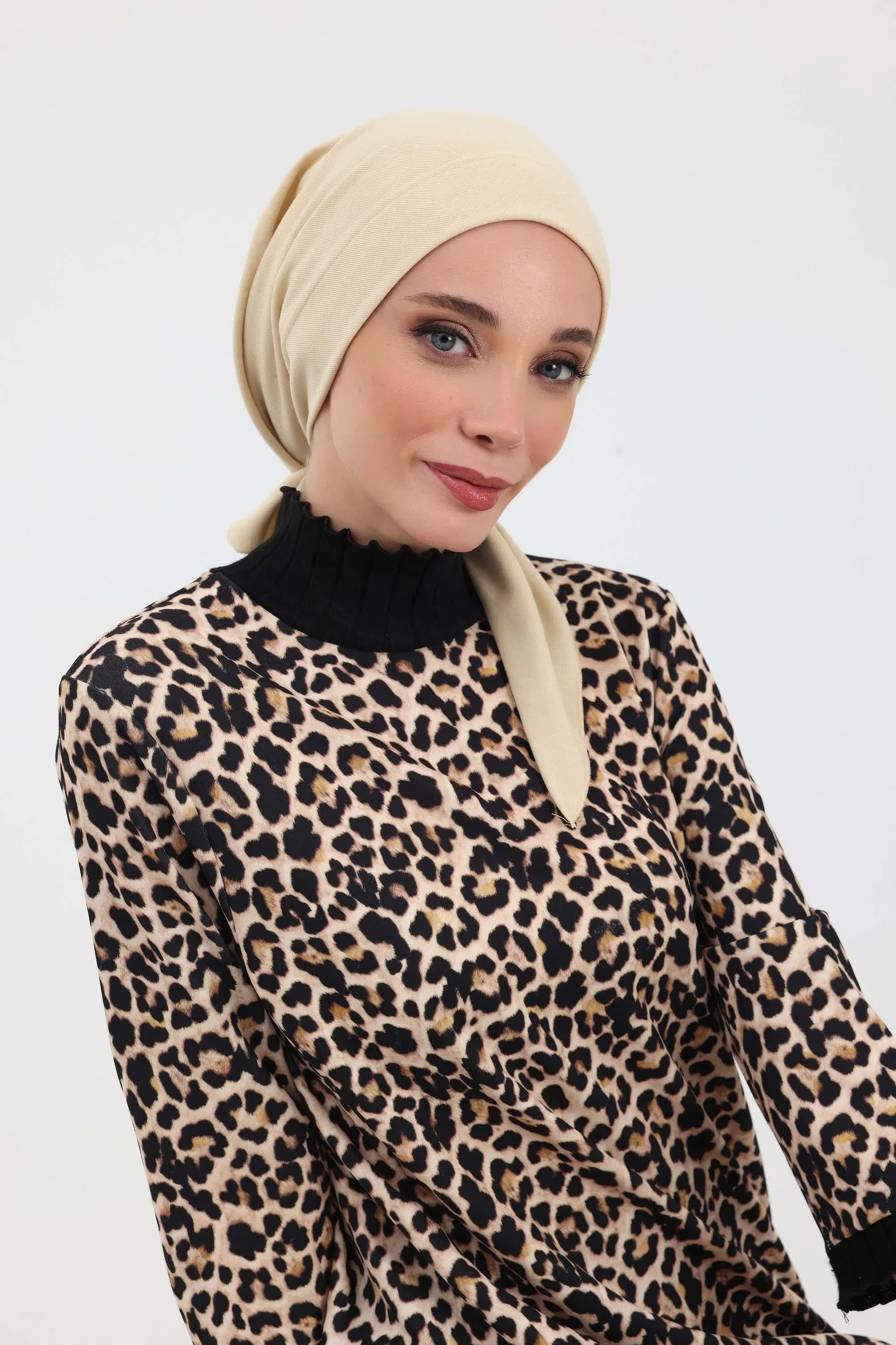 Stylish Ribbed Instant Turban Bonnet for Women, Stretchable Polyviscose Hijab Turban Bonnet, Easy Wear Instant Turban Bandana,B-45RB