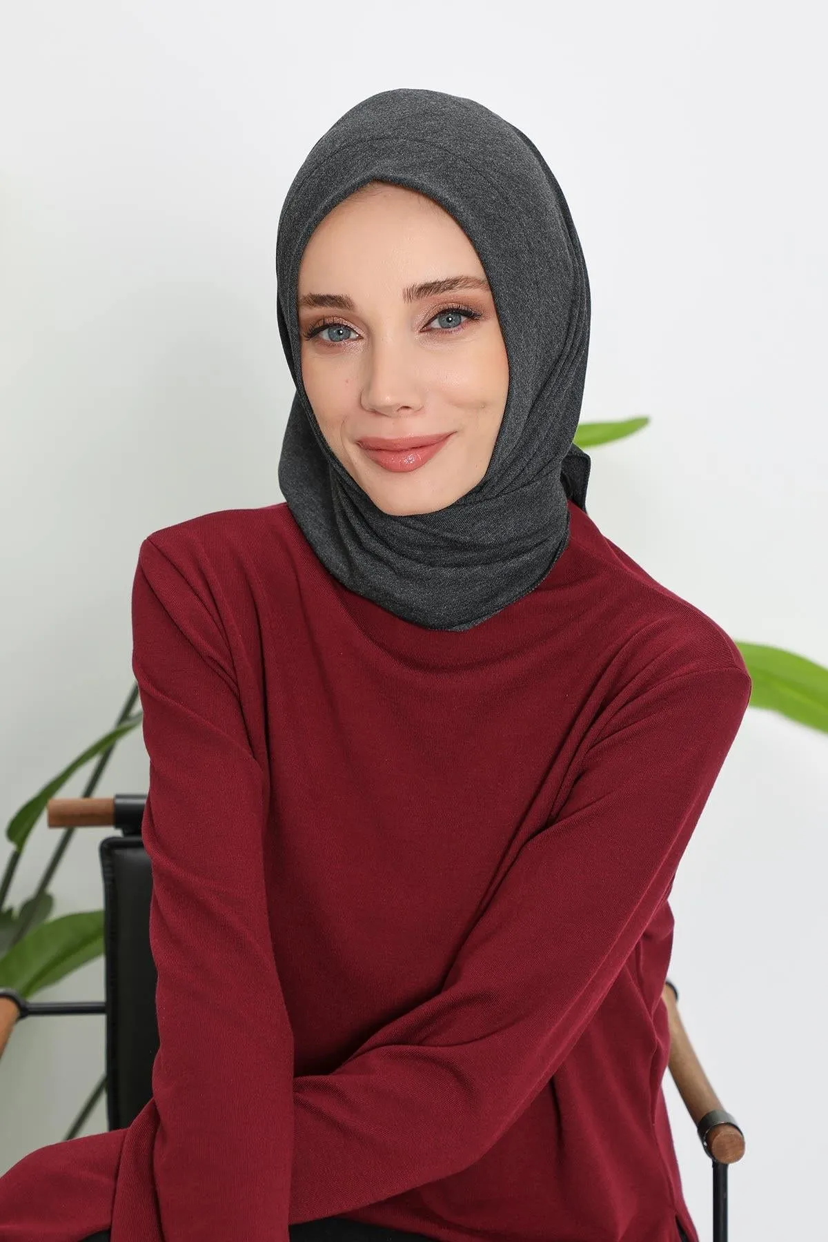 Stylish Ribbed Instant Turban Bonnet for Women, Stretchable Polyviscose Hijab Turban Bonnet, Easy Wear Instant Turban Bandana,B-45RB