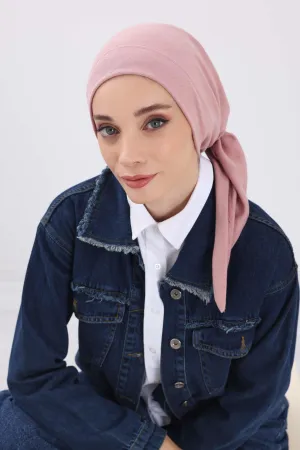 Stylish Ribbed Instant Turban Bonnet for Women, Stretchable Polyviscose Hijab Turban Bonnet, Easy Wear Instant Turban Bandana,B-45RB