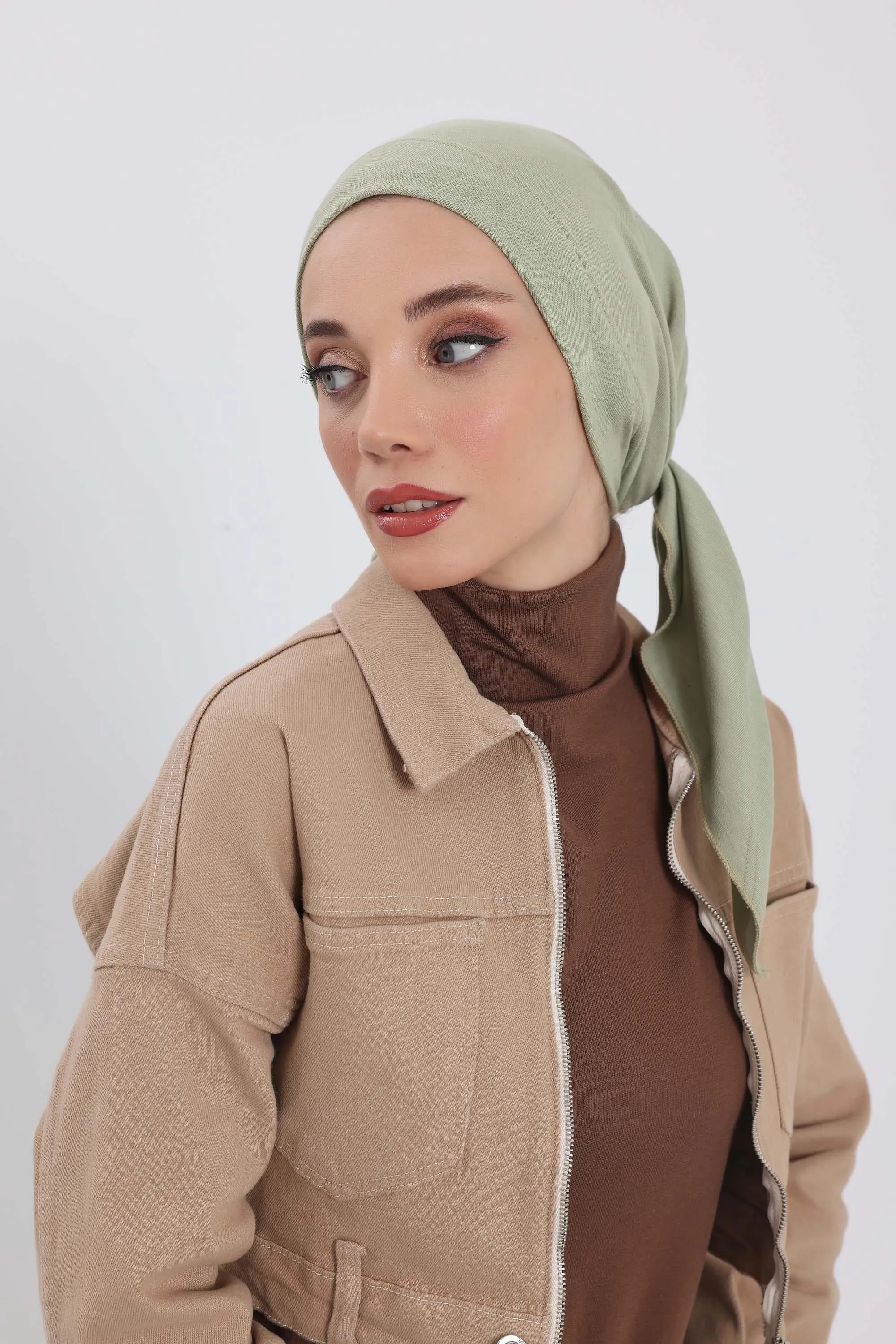 Stylish Ribbed Instant Turban Bonnet for Women, Stretchable Polyviscose Hijab Turban Bonnet, Easy Wear Instant Turban Bandana,B-45RB