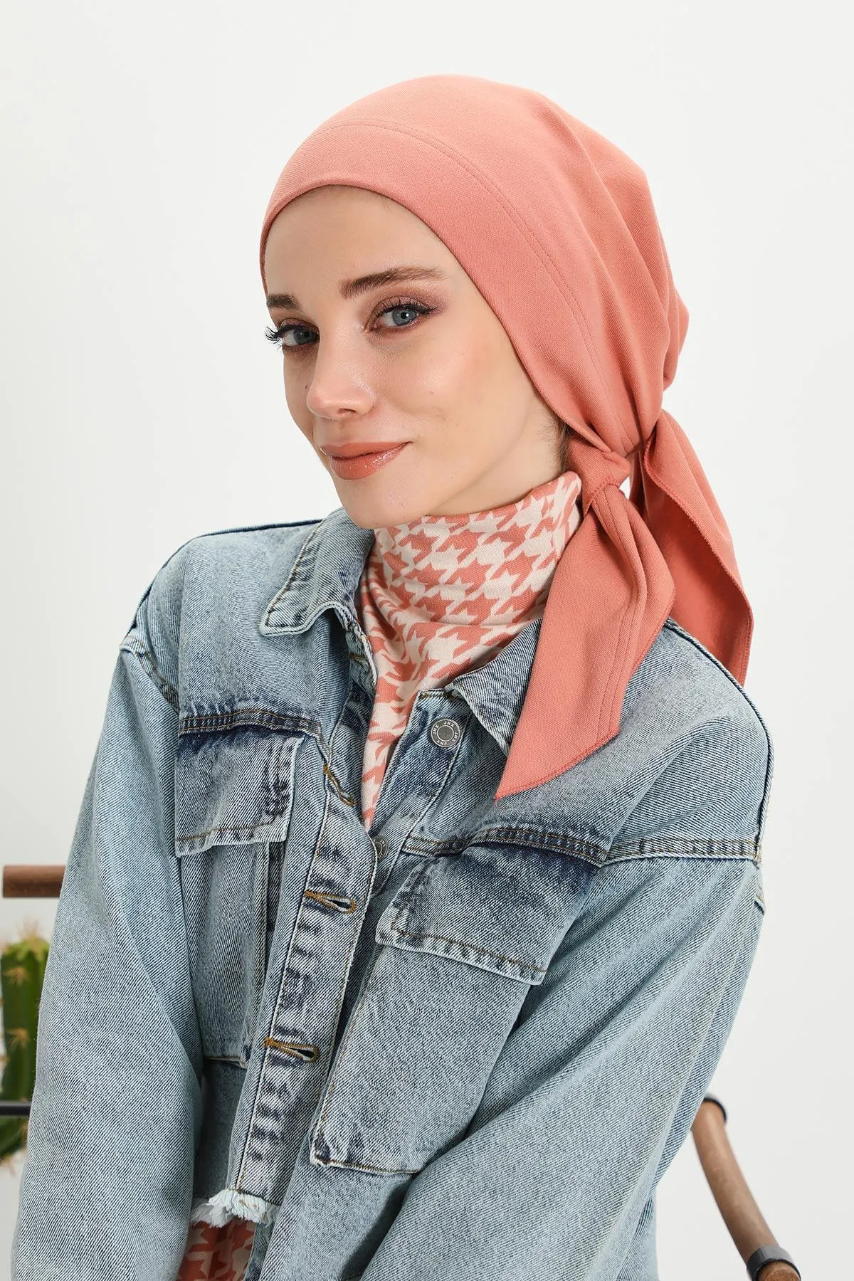 Stylish Ribbed Instant Turban Bonnet for Women, Stretchable Polyviscose Hijab Turban Bonnet, Easy Wear Instant Turban Bandana,B-45RB