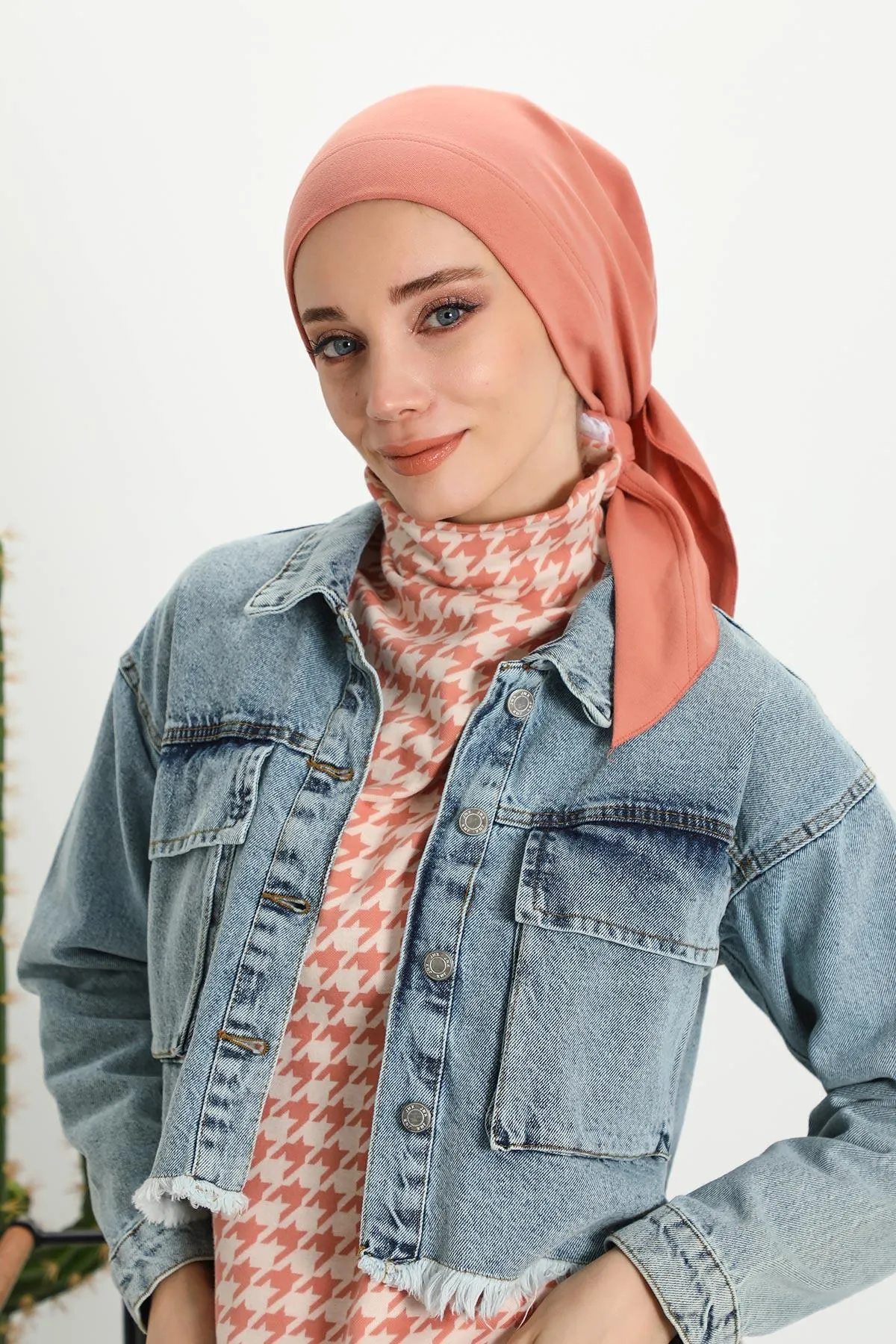 Stylish Ribbed Instant Turban Bonnet for Women, Stretchable Polyviscose Hijab Turban Bonnet, Easy Wear Instant Turban Bandana,B-45RB