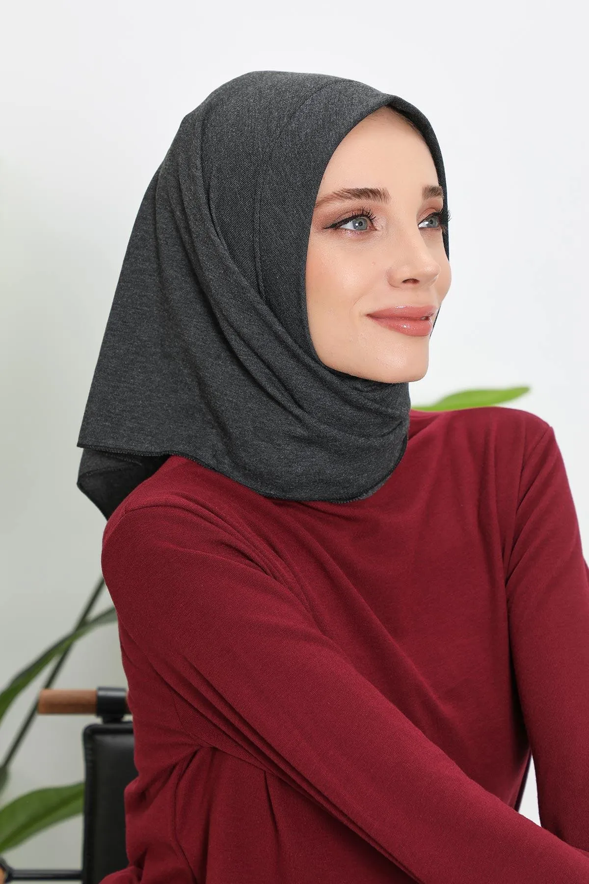 Stylish Ribbed Instant Turban Bonnet for Women, Stretchable Polyviscose Hijab Turban Bonnet, Easy Wear Instant Turban Bandana,B-45RB