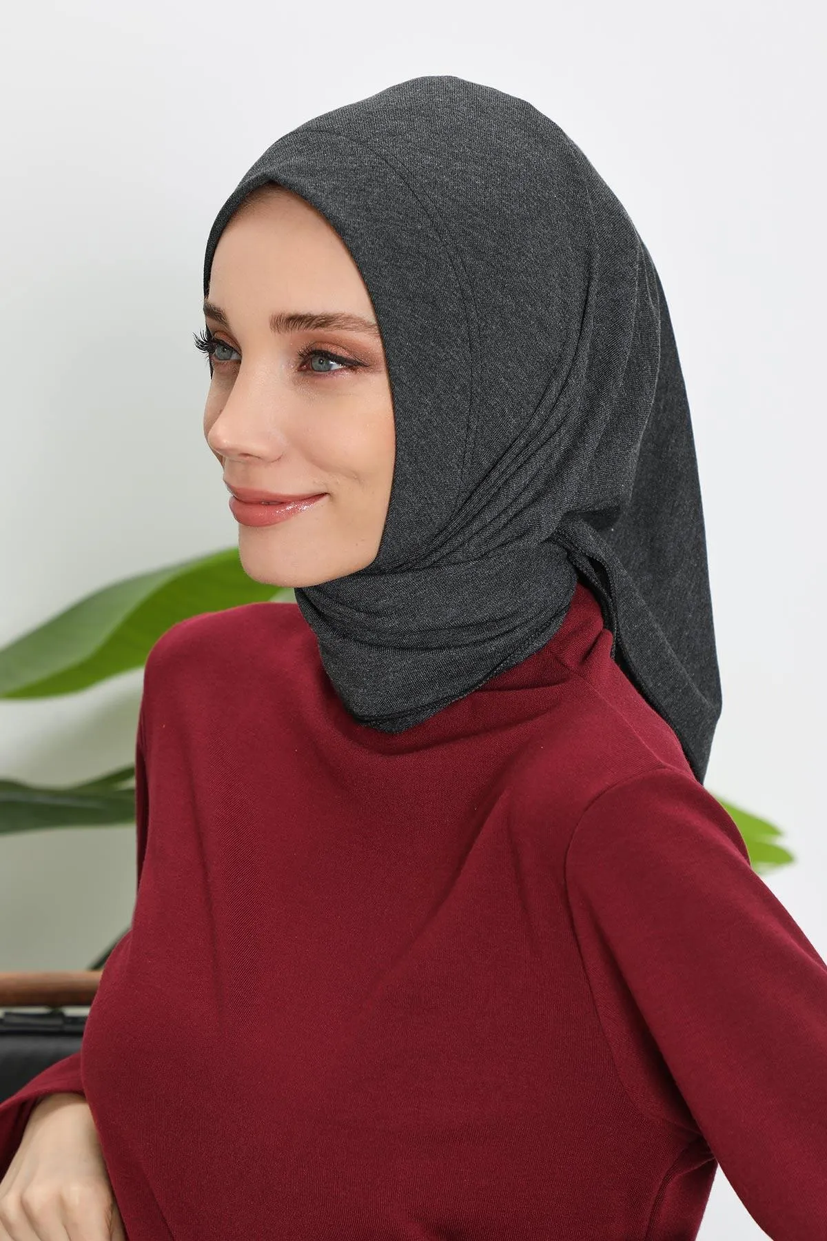 Stylish Ribbed Instant Turban Bonnet for Women, Stretchable Polyviscose Hijab Turban Bonnet, Easy Wear Instant Turban Bandana,B-45RB