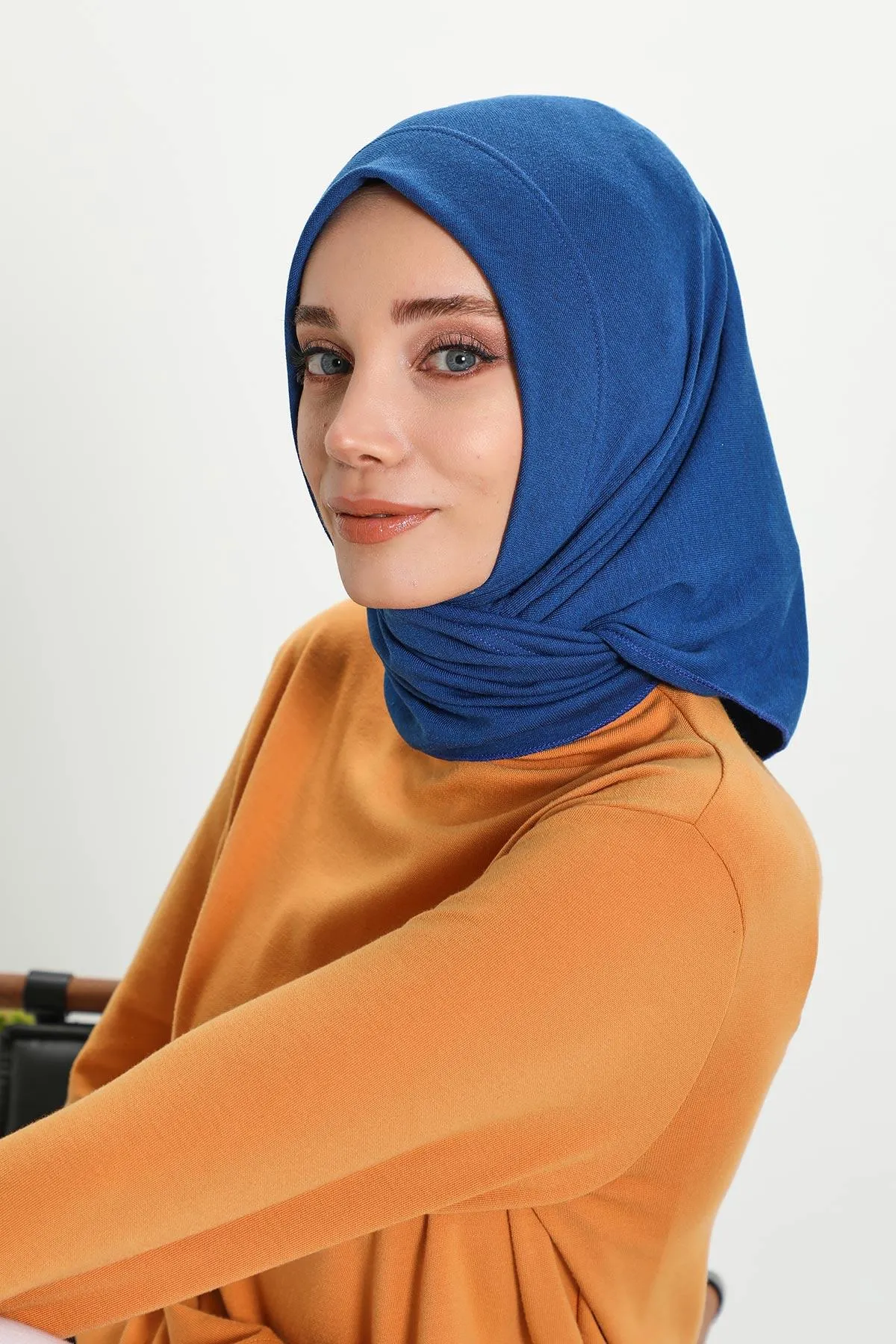 Stylish Ribbed Instant Turban Bonnet for Women, Stretchable Polyviscose Hijab Turban Bonnet, Easy Wear Instant Turban Bandana,B-45RB