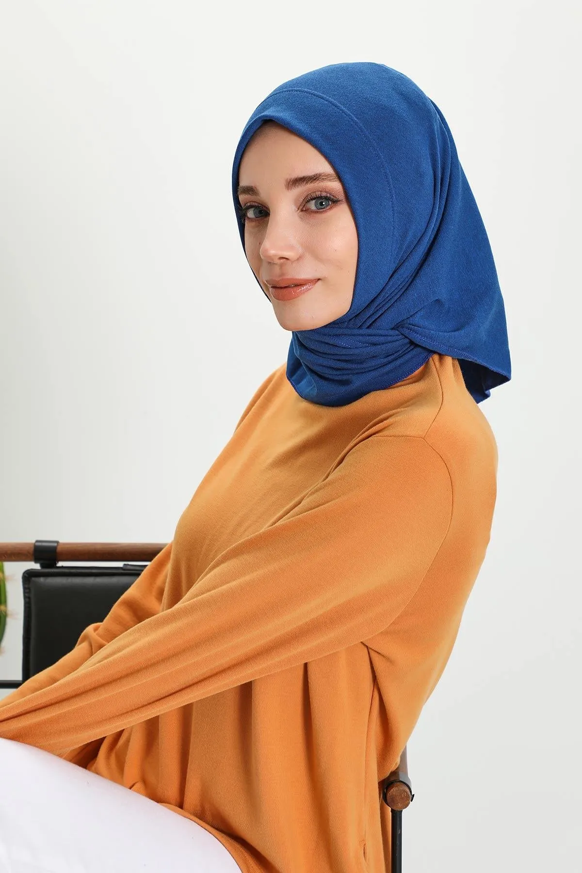 Stylish Ribbed Instant Turban Bonnet for Women, Stretchable Polyviscose Hijab Turban Bonnet, Easy Wear Instant Turban Bandana,B-45RB