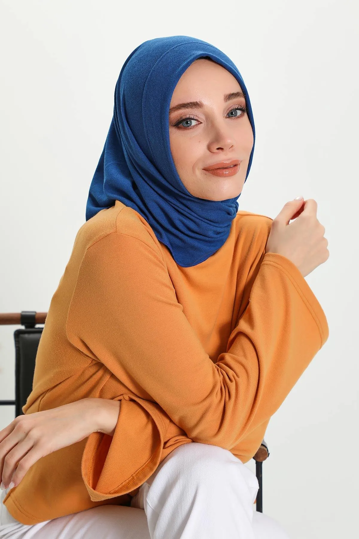 Stylish Ribbed Instant Turban Bonnet for Women, Stretchable Polyviscose Hijab Turban Bonnet, Easy Wear Instant Turban Bandana,B-45RB