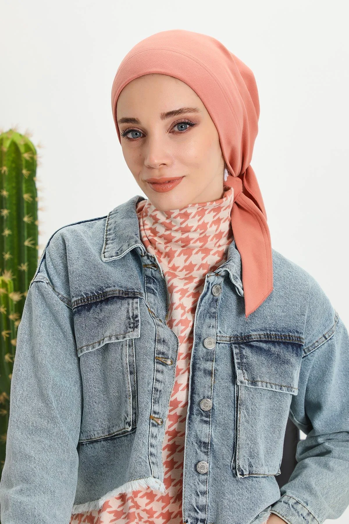 Stylish Ribbed Instant Turban Bonnet for Women, Stretchable Polyviscose Hijab Turban Bonnet, Easy Wear Instant Turban Bandana,B-45RB