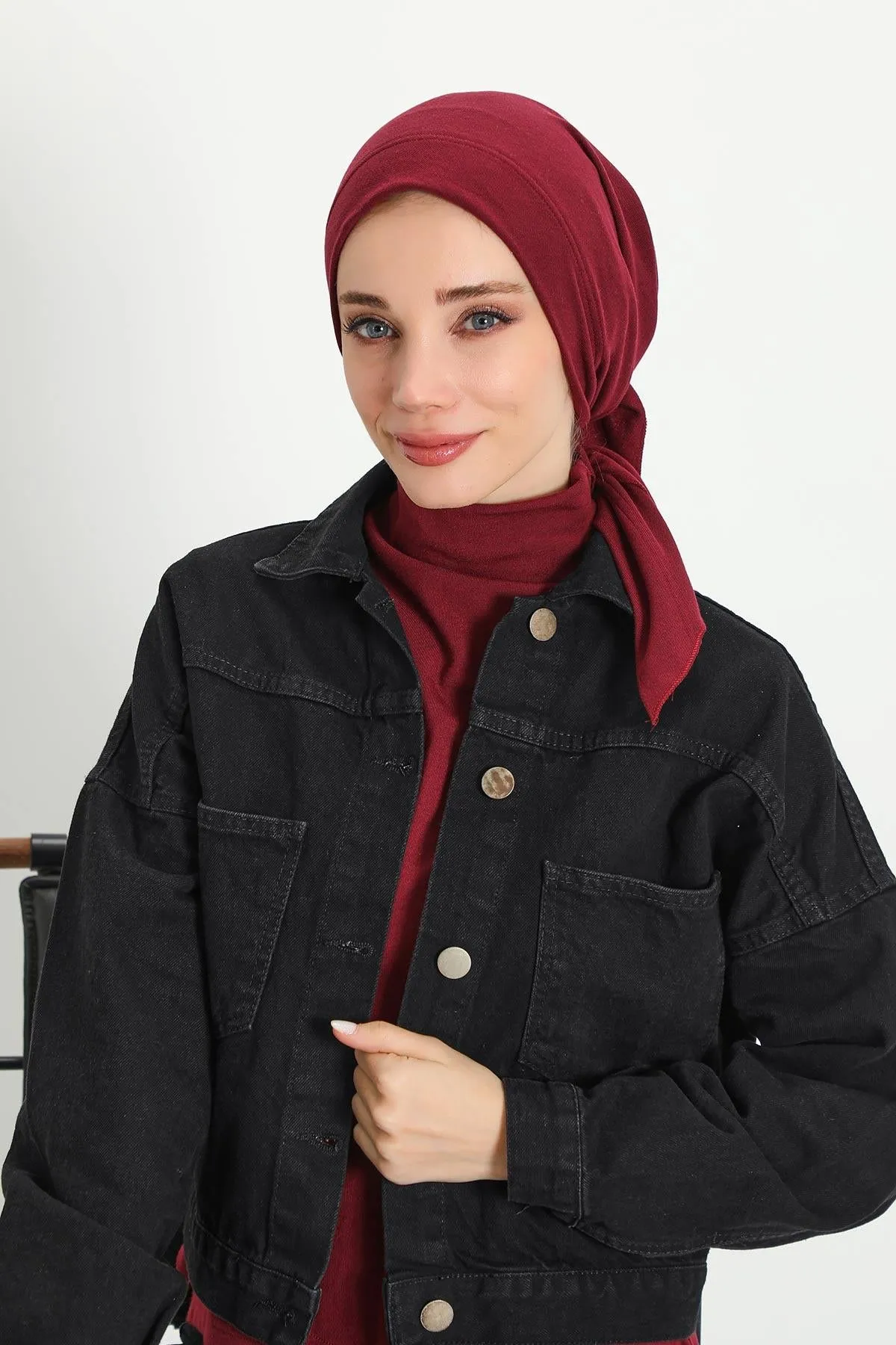 Stylish Ribbed Instant Turban Bonnet for Women, Stretchable Polyviscose Hijab Turban Bonnet, Easy Wear Instant Turban Bandana,B-45RB