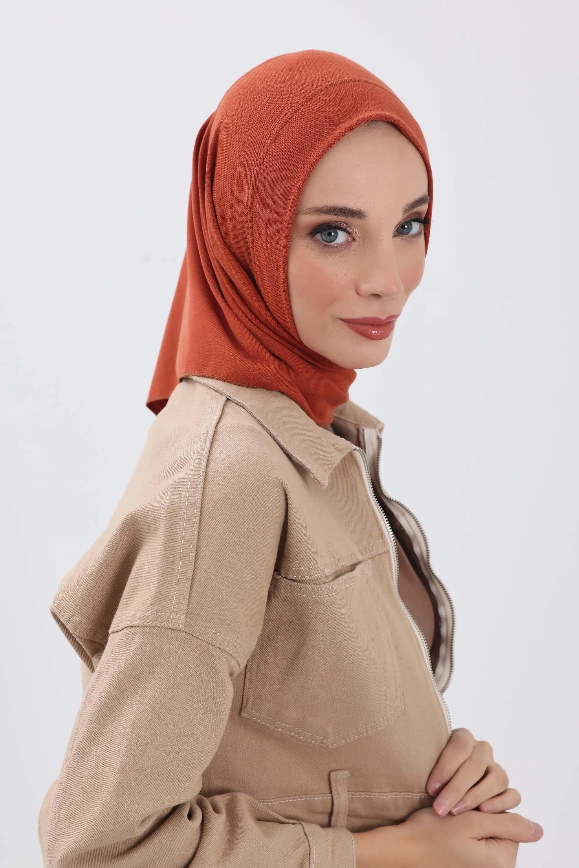 Stylish Ribbed Instant Turban Bonnet for Women, Stretchable Polyviscose Hijab Turban Bonnet, Easy Wear Instant Turban Bandana,B-45RB