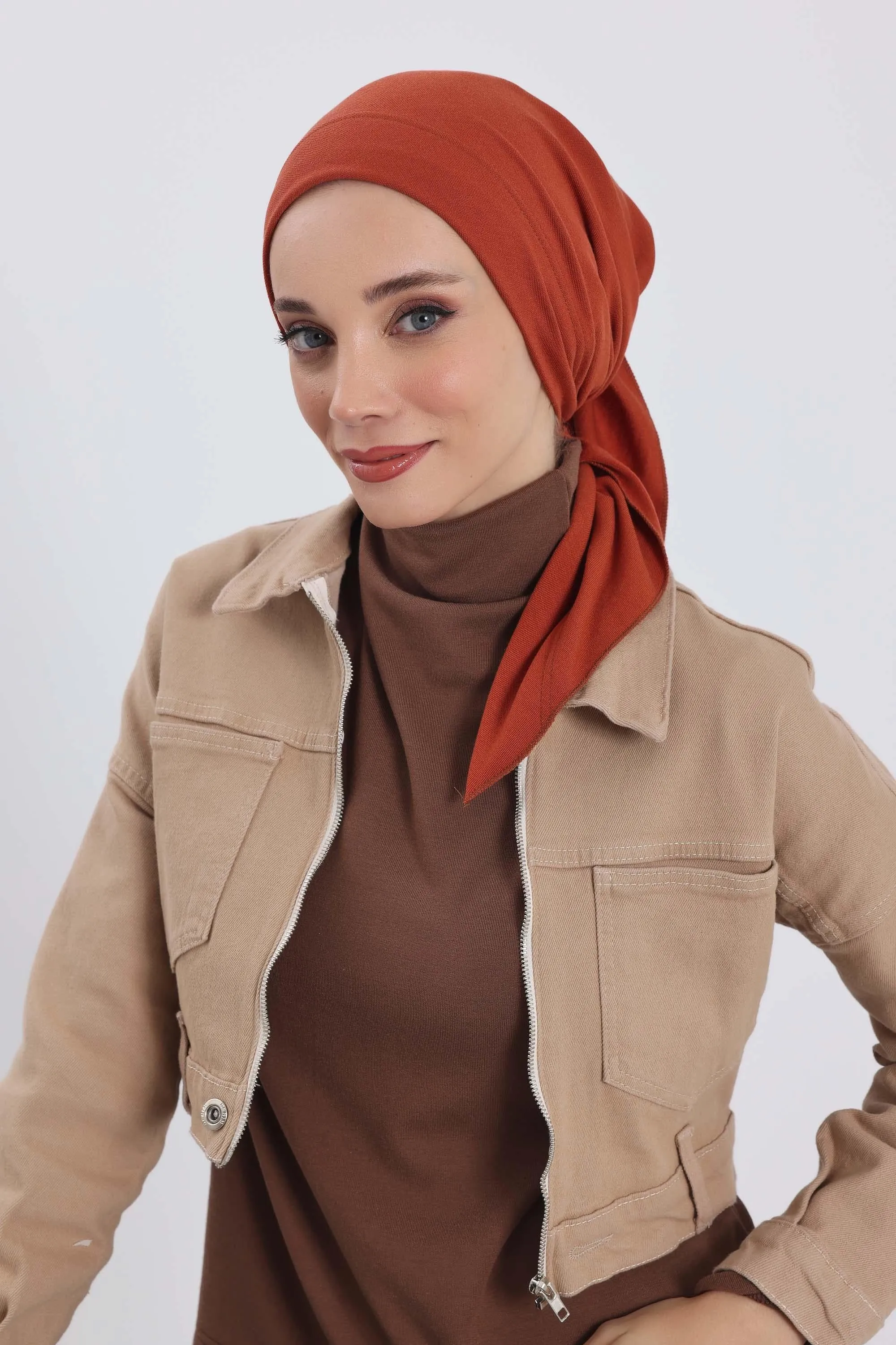 Stylish Ribbed Instant Turban Bonnet for Women, Stretchable Polyviscose Hijab Turban Bonnet, Easy Wear Instant Turban Bandana,B-45RB