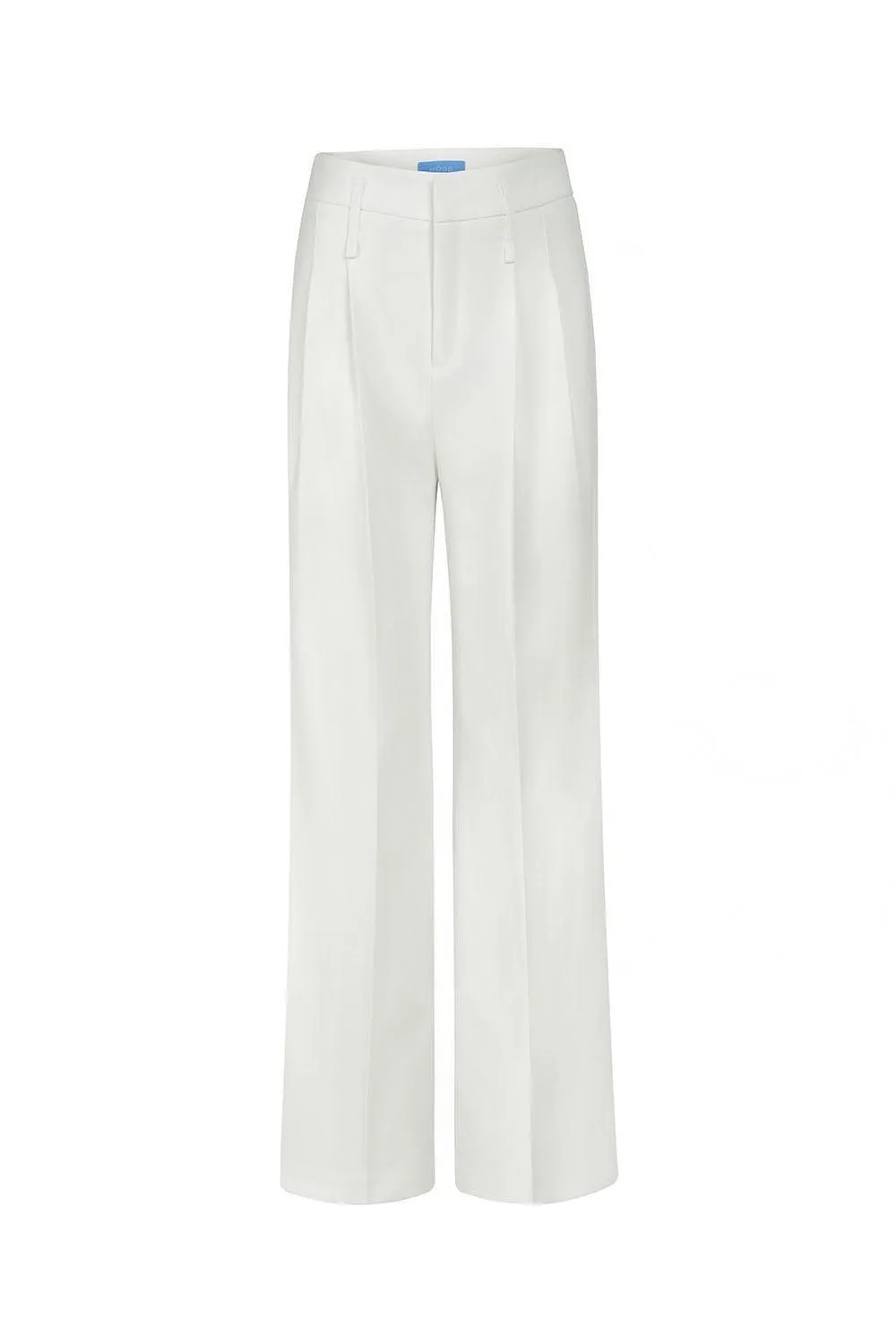 Taylor Straight Wide Leg Twill Crepe Floor Length Pants