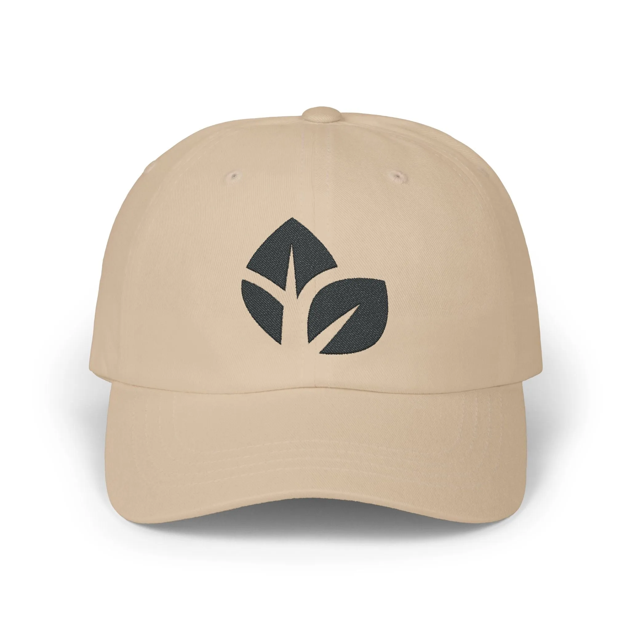 Thrive Leaves Black Embroidery Cap