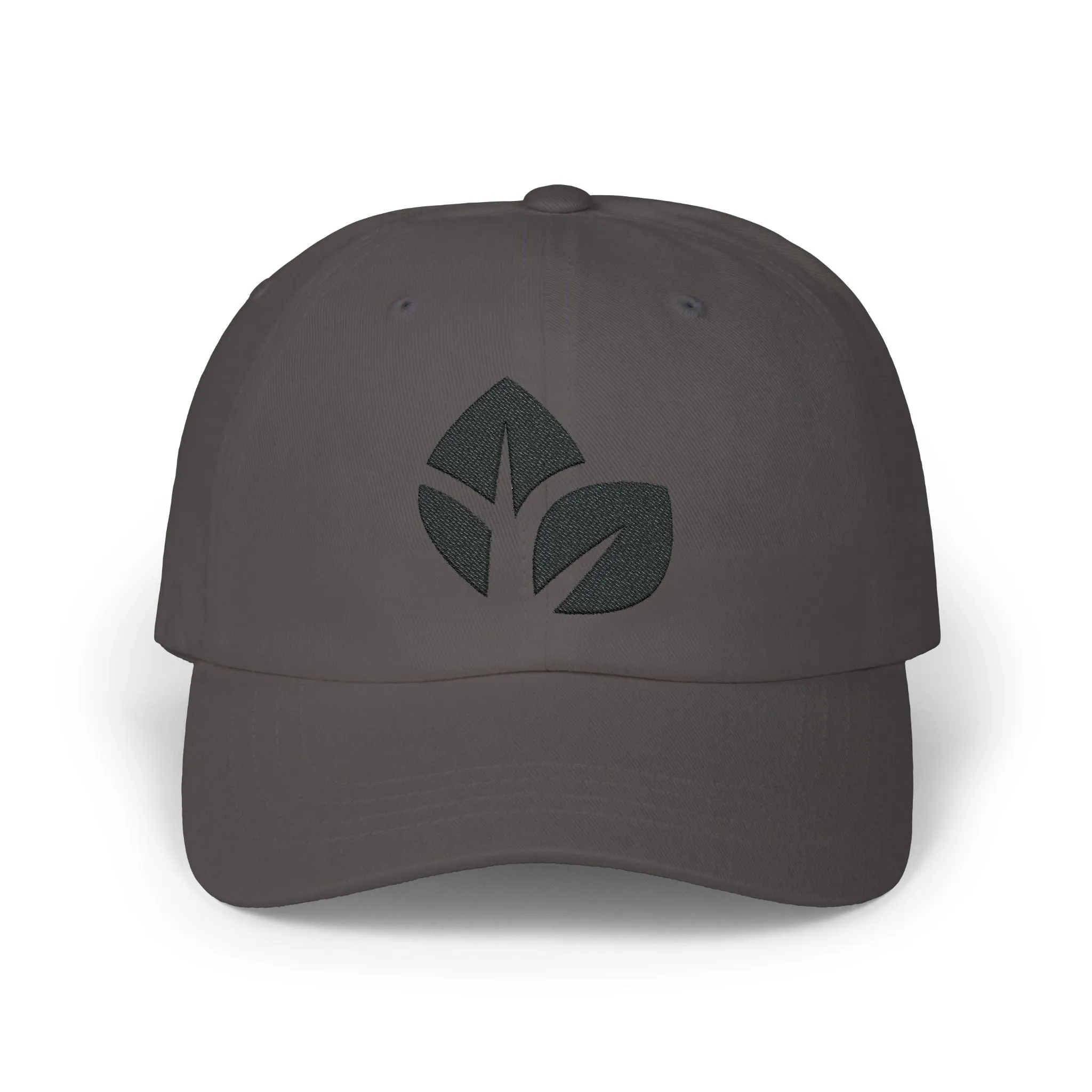 Thrive Leaves Black Embroidery Cap