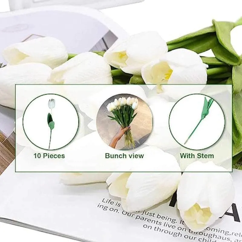 Tulips so Pure Artificial Flower (5 cms) - Set Of Ten