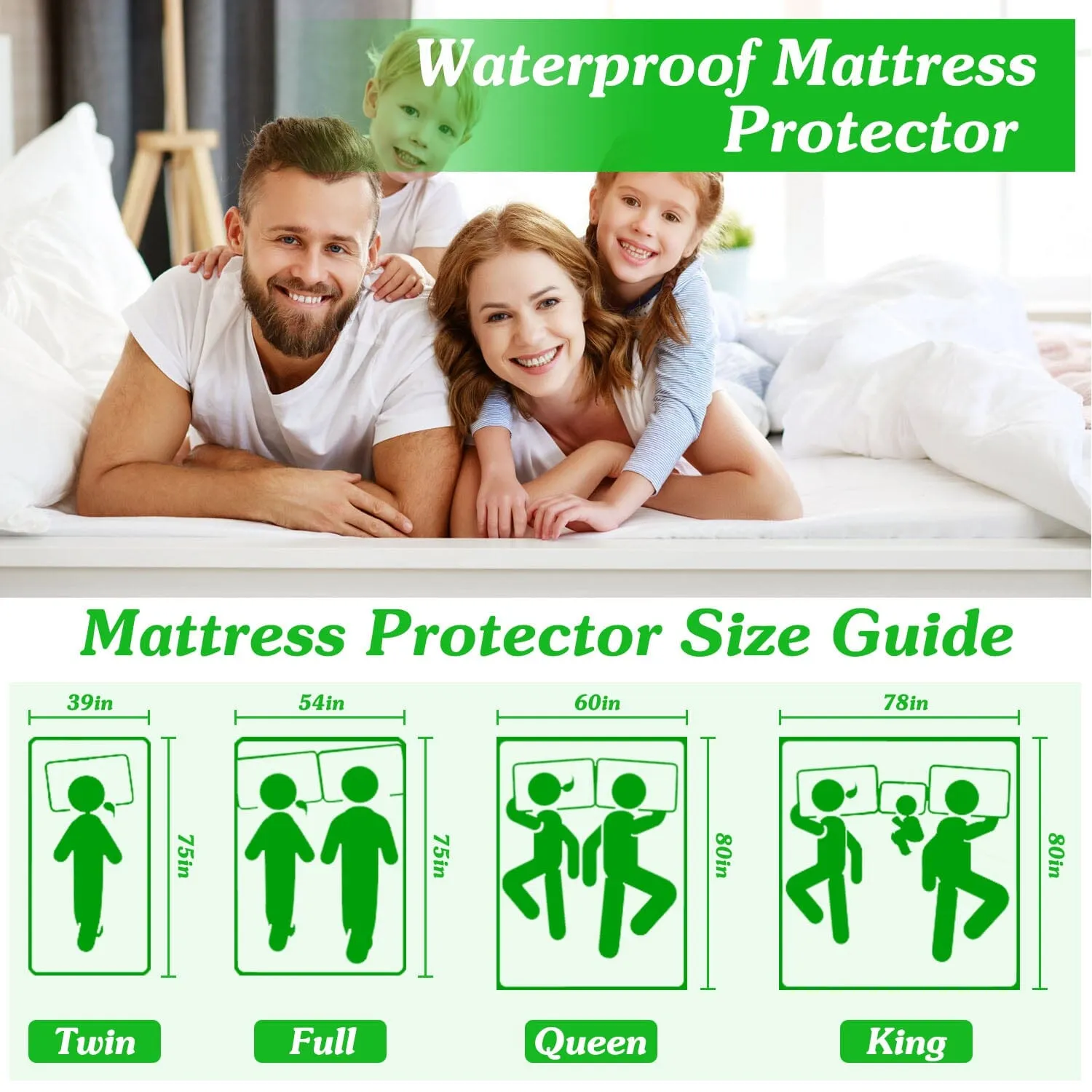 Waterproof Breathable Soft Cotton Mattress Protector