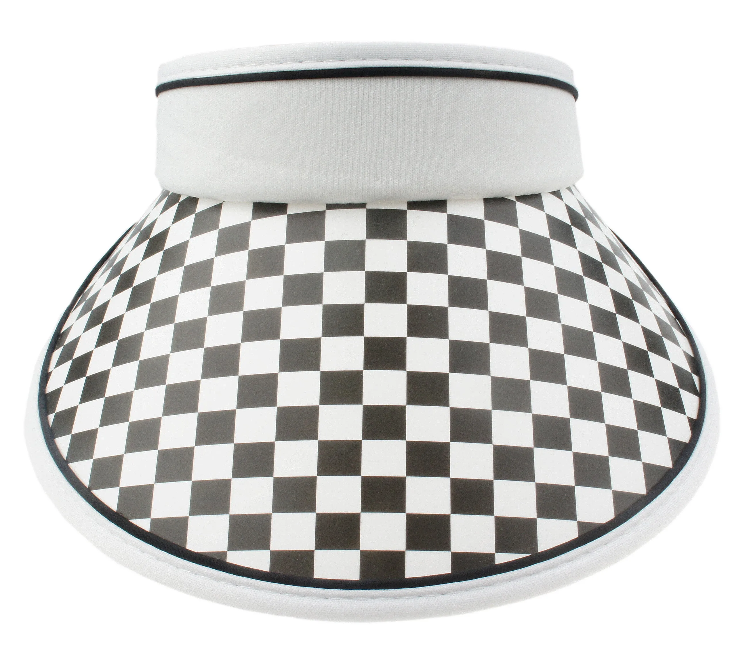 Women's Checkerboard Brim Sun Hats Golf Visor