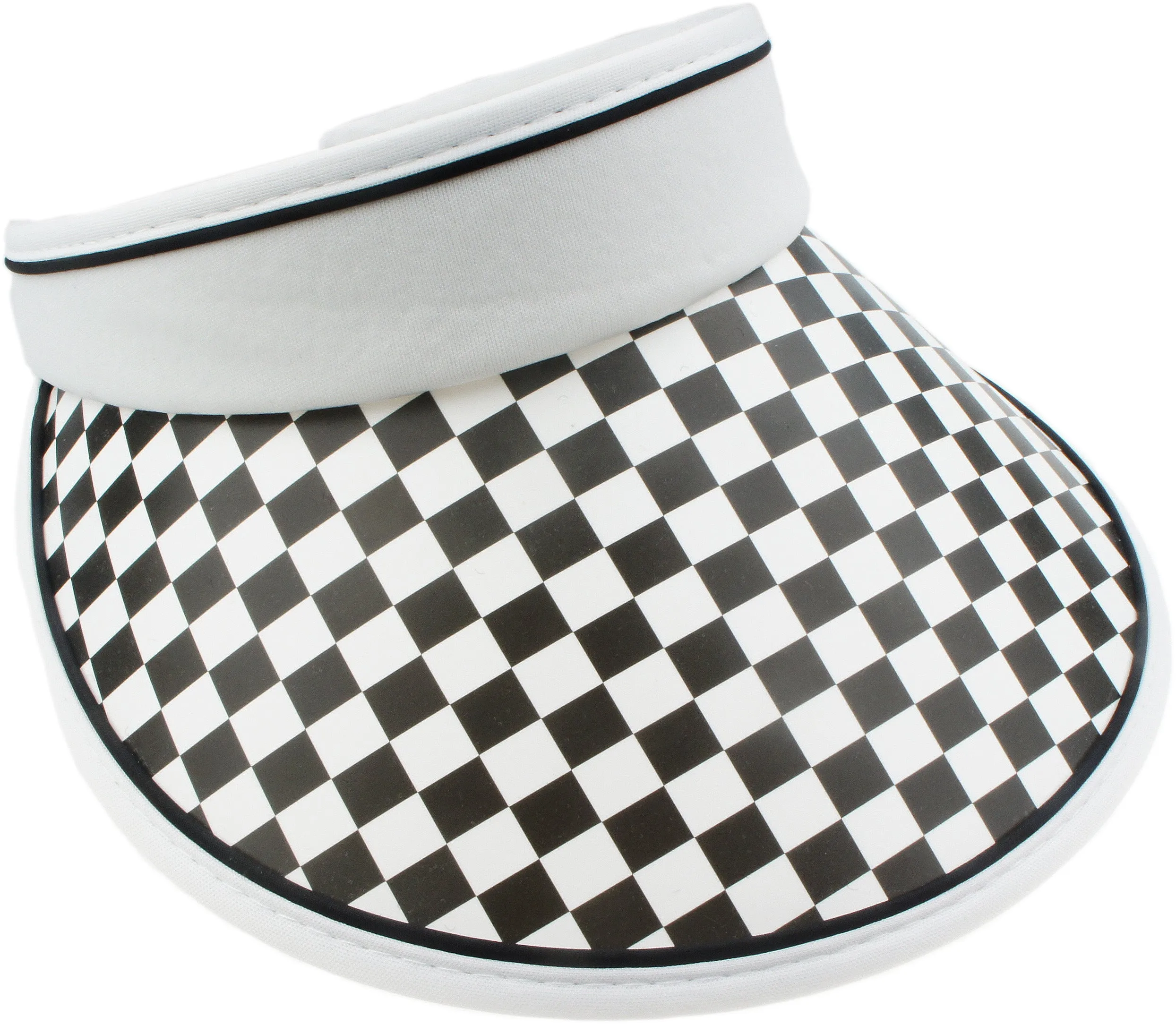 Women's Checkerboard Brim Sun Hats Golf Visor