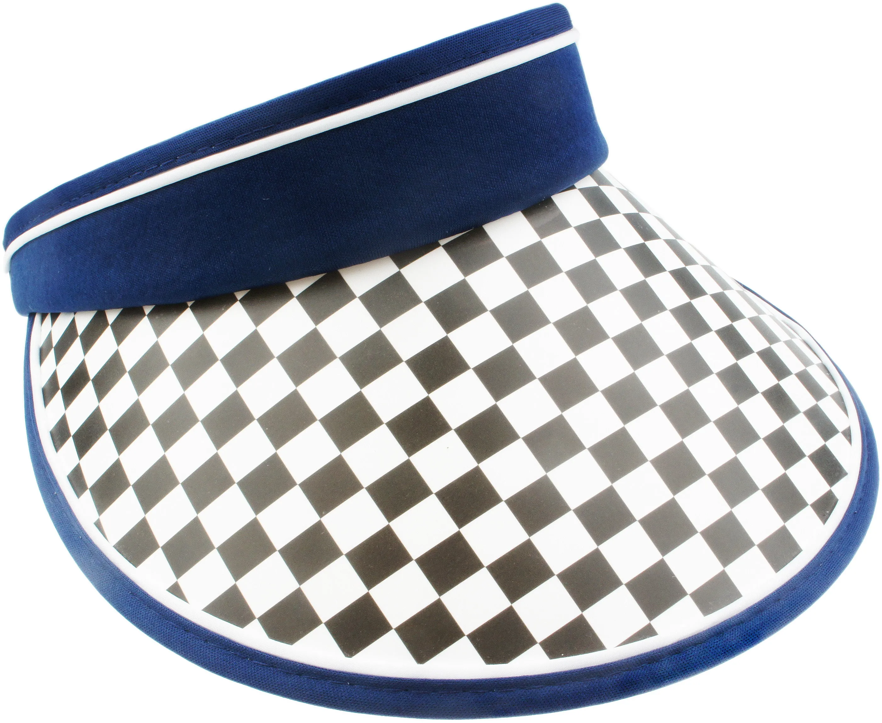 Women's Checkerboard Brim Sun Hats Golf Visor