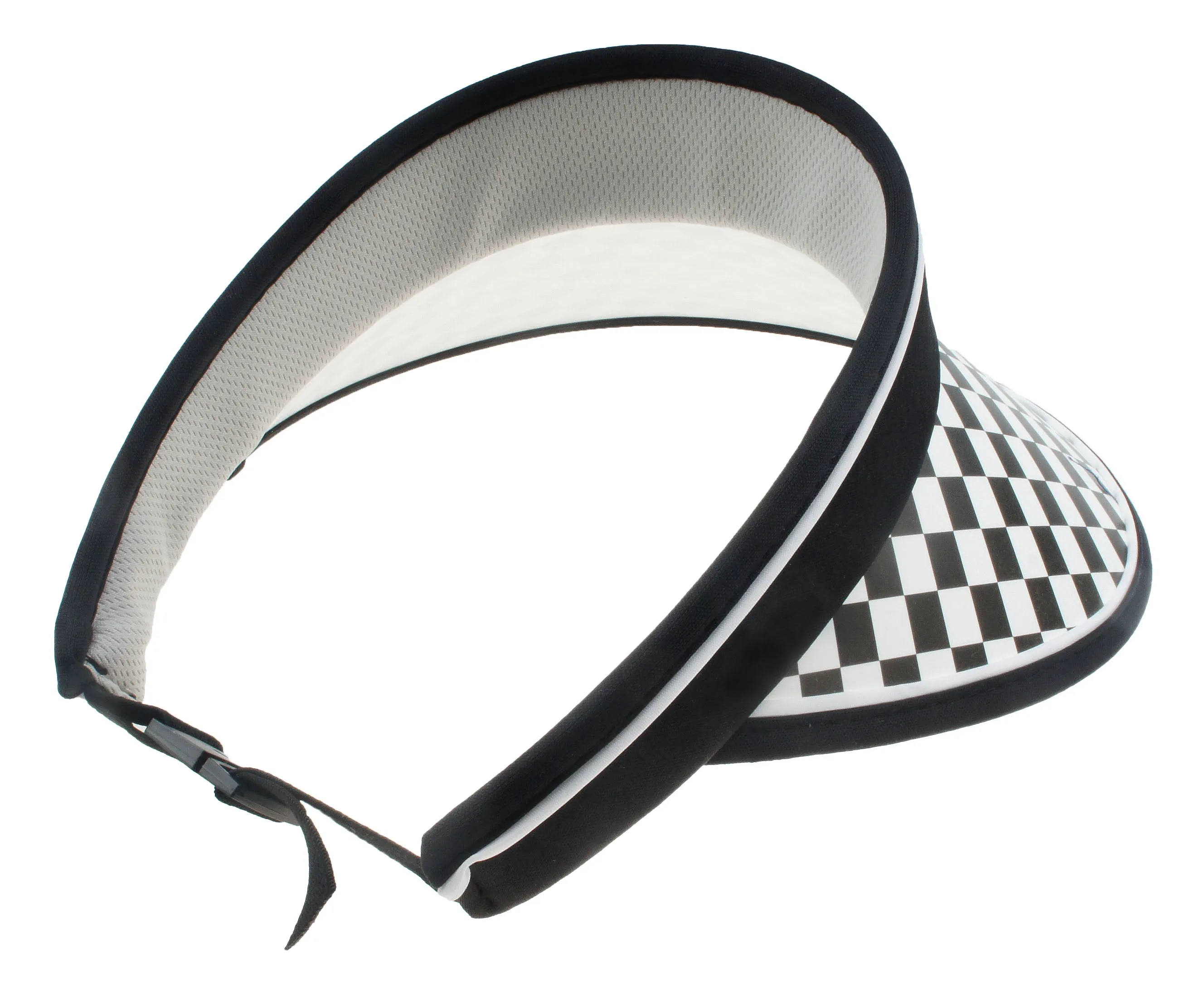 Women's Checkerboard Brim Sun Hats Golf Visor