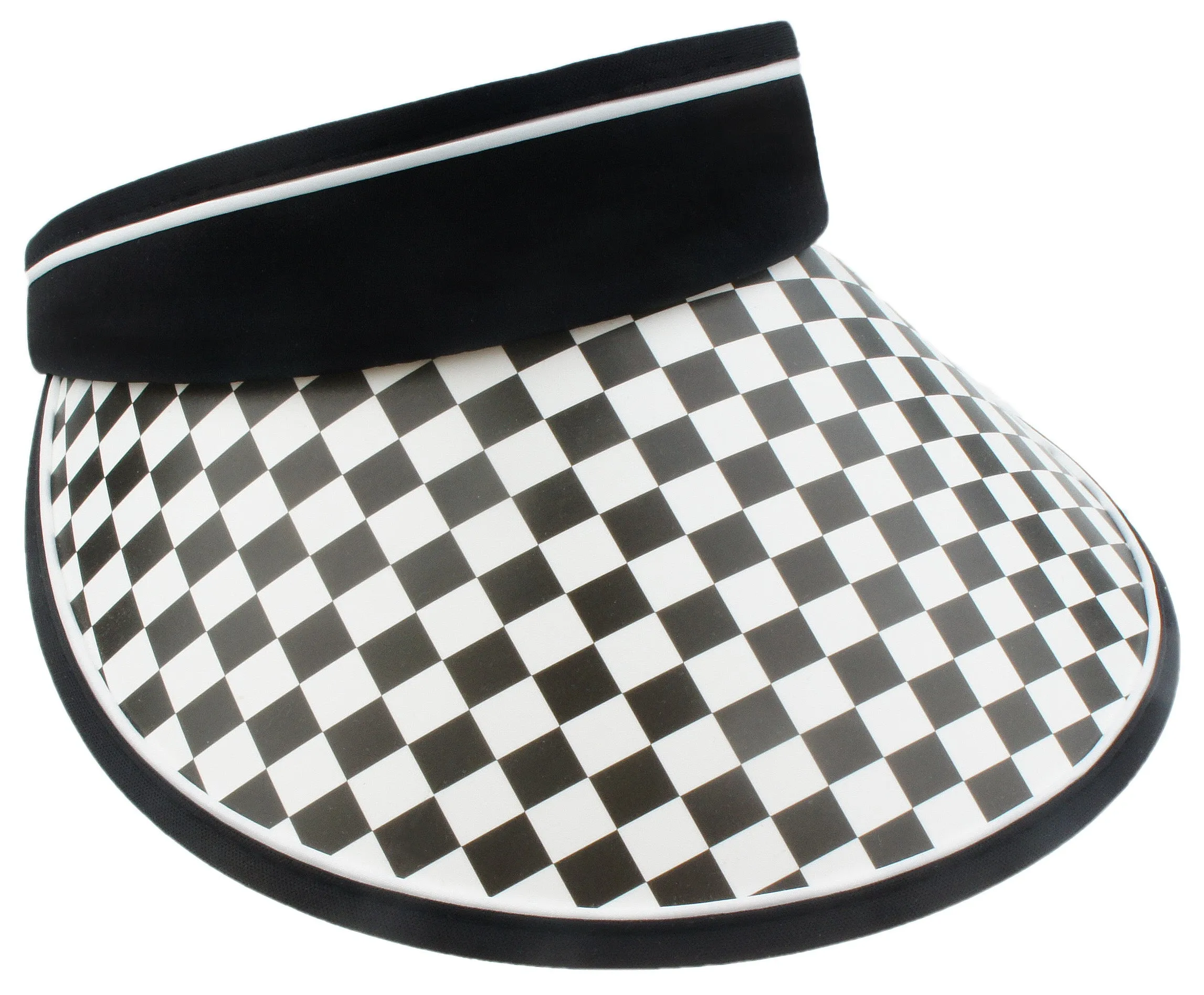 Women's Checkerboard Brim Sun Hats Golf Visor