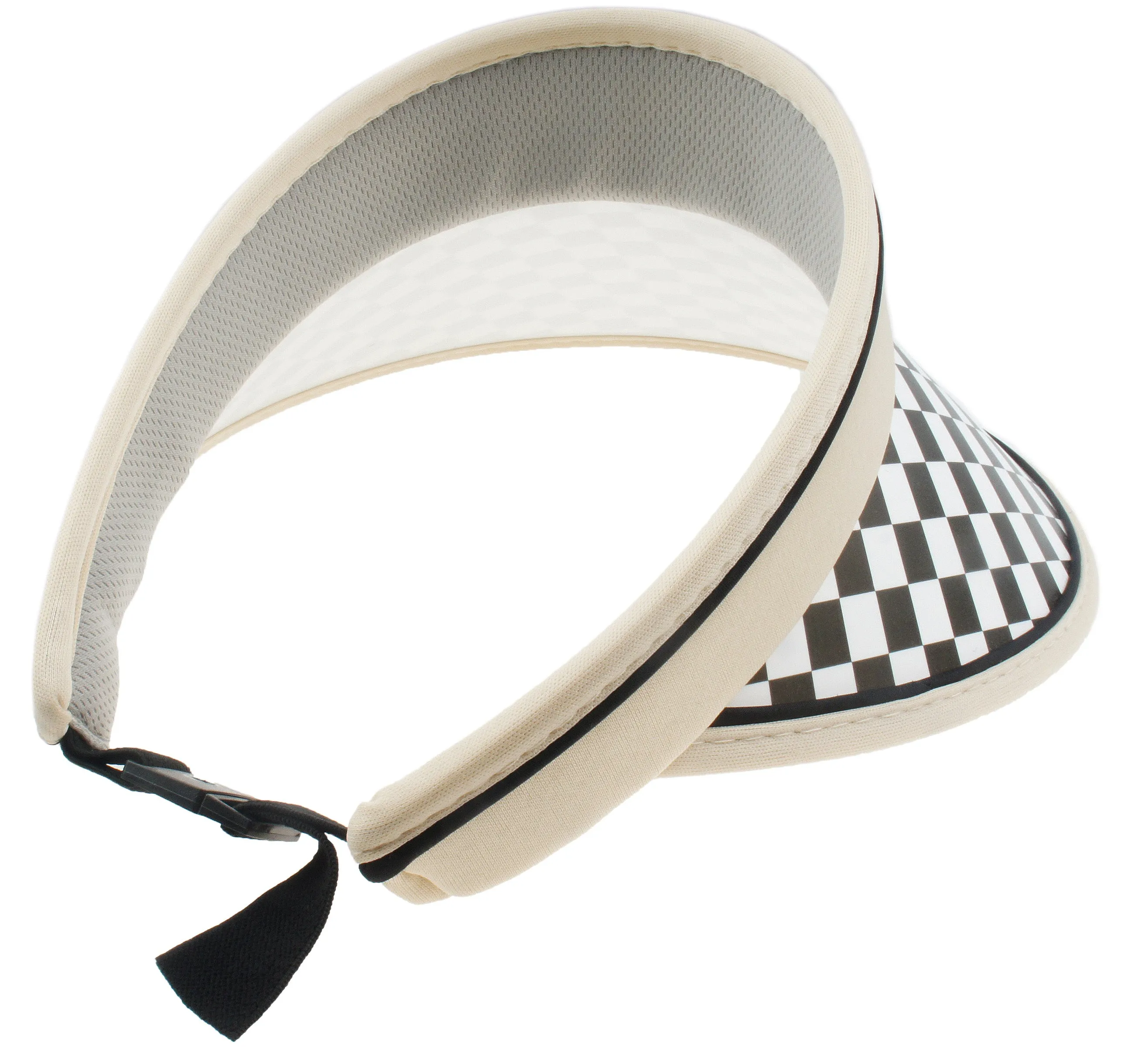 Women's Checkerboard Brim Sun Hats Golf Visor